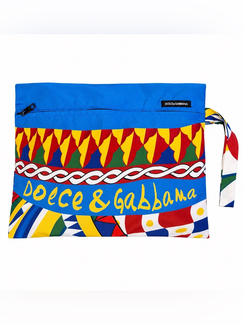 Dolce & Gabbana Carretto Oversized Nylon Wristlet